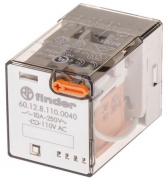 FINDER 60.12.8.110.0040 DPDT Non-Latching Relay Plug In